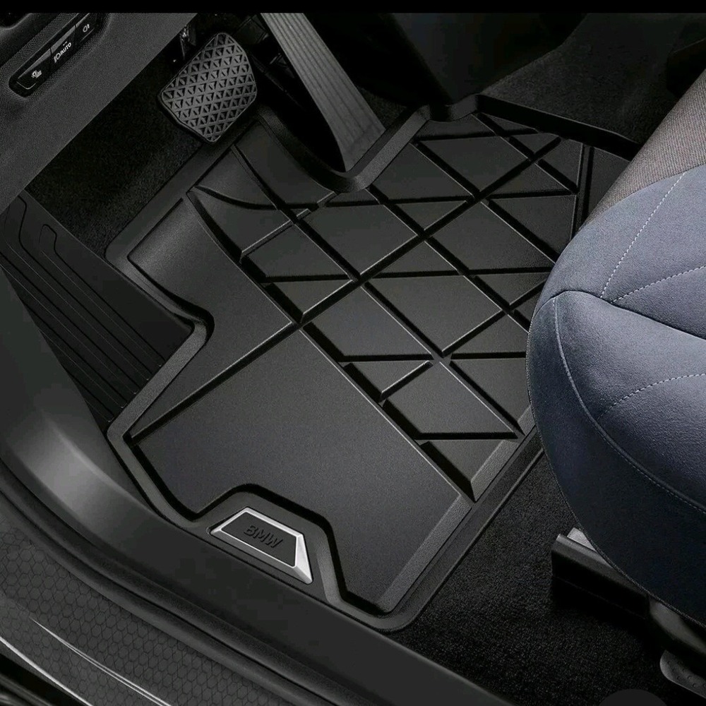BMW Genuine I20 iX Front All Weather Black Rubber Floor Mat Set LHD 51475A20D31
